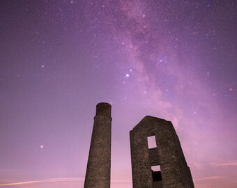 Peak District Milky Way Print | Magpie Mine Landscape Photography