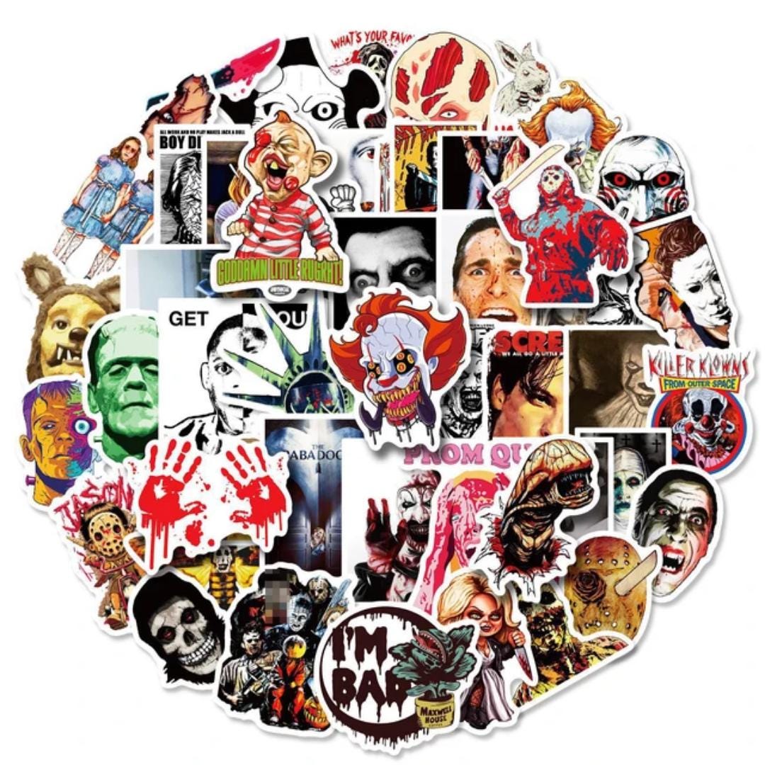Horror Movie Stickers,spooky Stickers,creepy Stickers,gothic Stickers ...