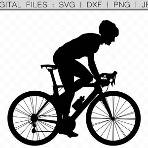 Fahrrad svg, Radfahrer Cake Topper Design, Silhouette Dateien, Glowforge svg Dateien, Fahrrad svg, Ready to Cut Cricut Dateien, Fahrrad Decal Designs