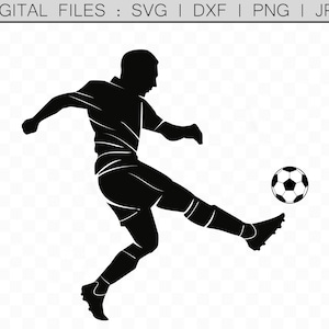 Soccer Player svg, Soccer Clipart, Soccer Vector, Soccer Cricut svg Files, Soccer Digital File, Sports svg Instant Download, Silhouette dxf