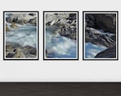 Waterfall Photo Set, Waterfall Print Set of 3, Set of Three Prints, Original Photography Art Prints, Digital Download Print Set, Photography