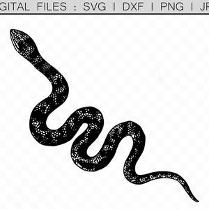 Serpent noir et blanc svg, Snake Clipart, Snake Vector Image, Snake dxf, Snake jpg, Snake png, Snake Cut Files, Snake Print, Utilisation commerciale