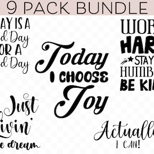 Motivational Quotes SVG Bundle Cut Files for Cricut Motivational Quotes PNG Quote Prints PNG Positive Quotes Inspirational Quotes Sayings