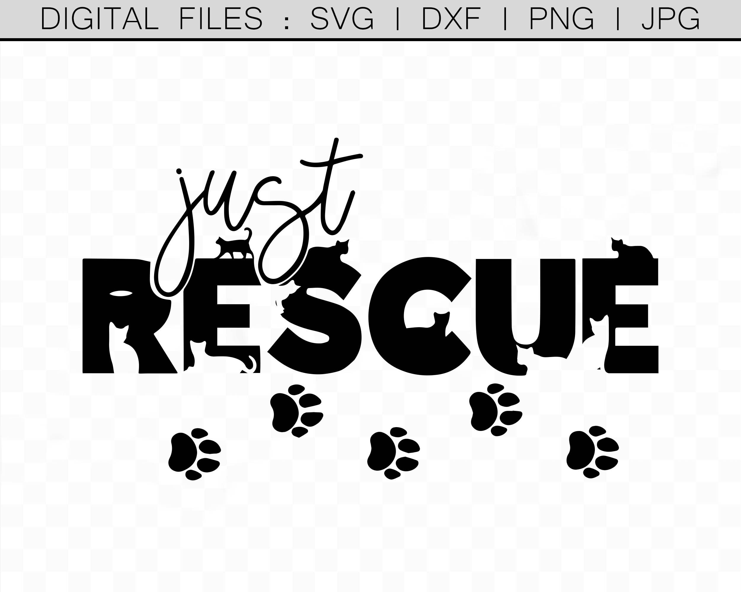 Cat Cricut, Cat Adoption Party, Just Rescue Cats, Adopt Cats png, Rescue Cat Print, Cat Rescue Sign, svg Cat Card, Cutting Files for Cricut