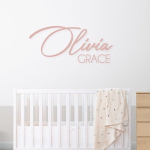 Baby girl Wooden Name Sign, Nursery Name, Baby Name Cut out, Cutout Name, Wood Name Sign, Baby Name, first and middle name