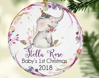 Baby's first christmas ornament, newborn ornament, baby girl gift, baby shower gift, baby christmas ornament, 1st christmas ornament