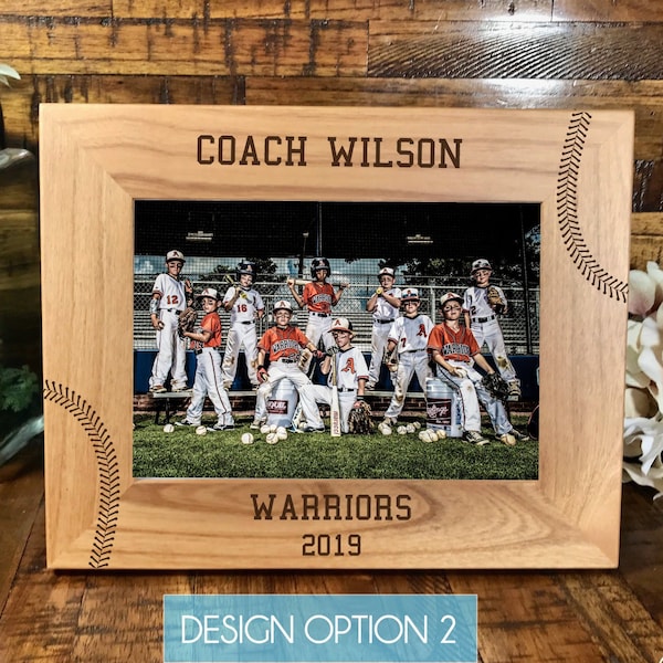 Baseball coach picture frame, engraved coach gift, baseball coach gift, softball coach gift, team photo frame, team picture frame