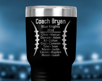 Engraved Coach Cup, Coach Tumbler, Coach Gift Idea, Tumbler with lid, football Coach Gift, Football tumbler, football Coach cup