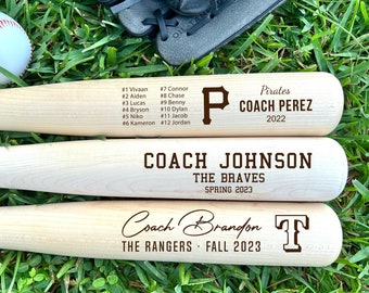 Coach Bat Full sized engraved bat, Engraved Coach Baseball Bat, Coach's Baseball Bat, Custom Baseball Bat, Baseball Coach Gift, Engraved bat