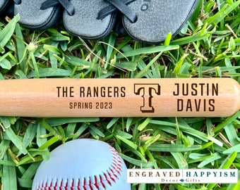 Engraved Miniature bat, baseball player end of season gift idea, softball player bat, engraved mini bat team gift ideas, tee ball player bat