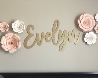 Wooden Name Sign, Nursery Name, Baby Name Cut out, Cutout Name, Wood Name Sign, Wooden Baby Name, Baby girl name sign