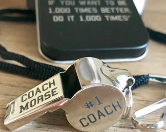 Engraved Whistle, Coach Gift, Engraved Coach Whistle, Name Engraved on Whistle, Coach Gift , Basketball, Baseball, Soccer football, Hockey