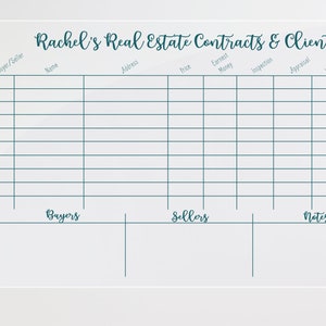 Real Estate Pipeline Sign: Custom Acrylic Realtor Organizer