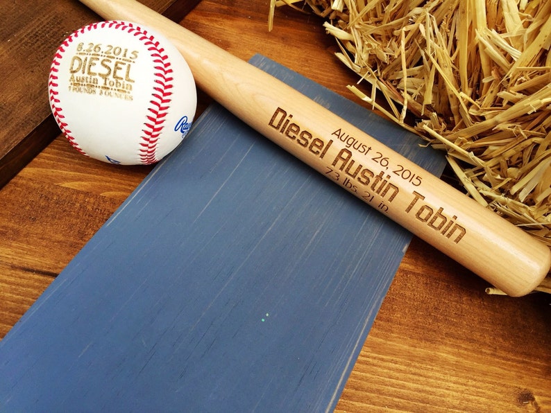 Engraved baseball bat engraved bat newborn baseball newborn Etsy