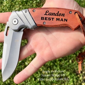 Groomsmen Knife with optional gift box, Groomsmen pocket knife, Groomsman Engraved Knife, Elk Ridge pocket, Groomsman Gift, Groomsman Ideas