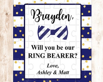 Ring bearer proposal puzzle, ring bearer puzzle, ring bearer gift, custom printed puzzle, custom puzzle, 30 piece puzzle, jigsaw puzzle