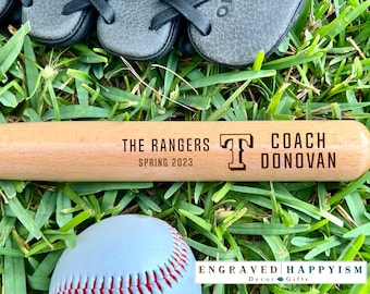 Engraved Miniature Coach Baseball Bat, Coach's Baseball Bats, Custom Baseball Bat, Baseball Coach Gift, Softball Coach Gift , 17" bat