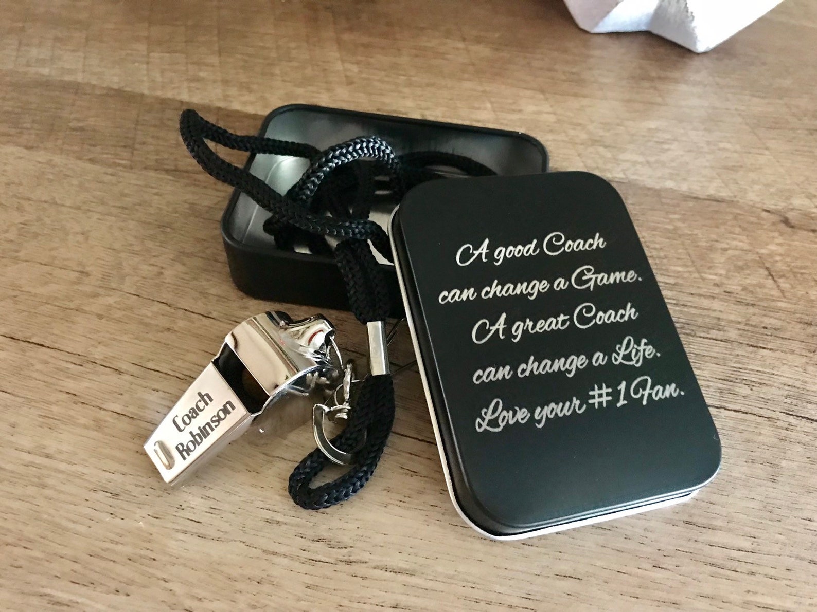 Engraved Whistle Coach Gift Engraved Coach Whistle Name Etsy