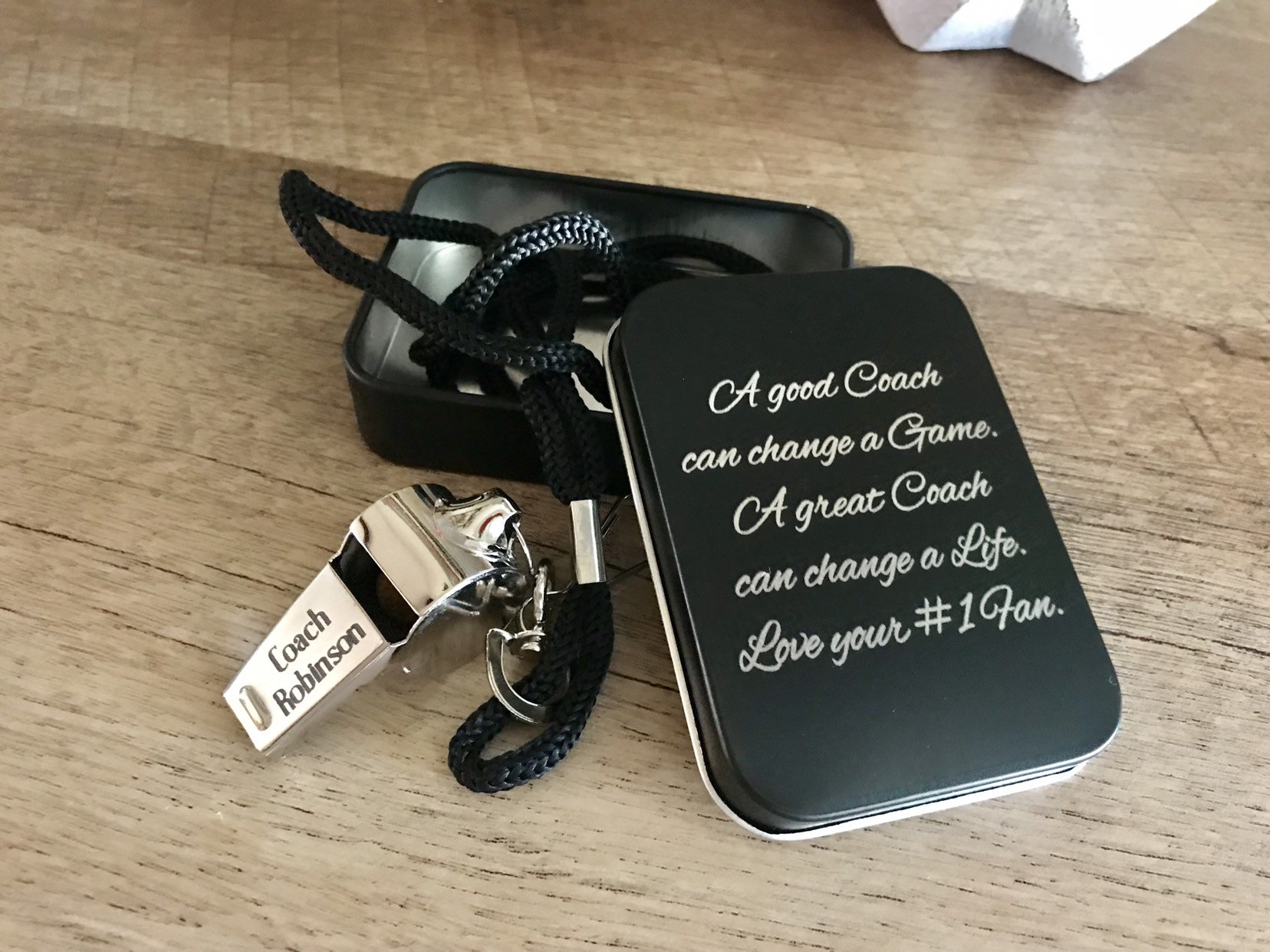 Engraved Whistle Coach Gift Engraved Coach Whistle Name Etsy