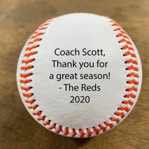 Custom Engraved Baseball: Personalized Coach or Player Gift