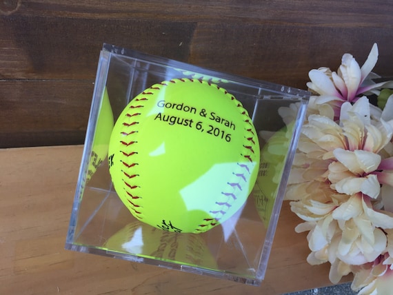 engraved softball