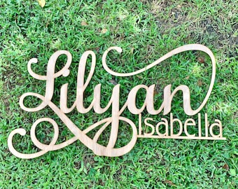 Wooden Name Sign: Nursery Decor, Birch Wood Cutout