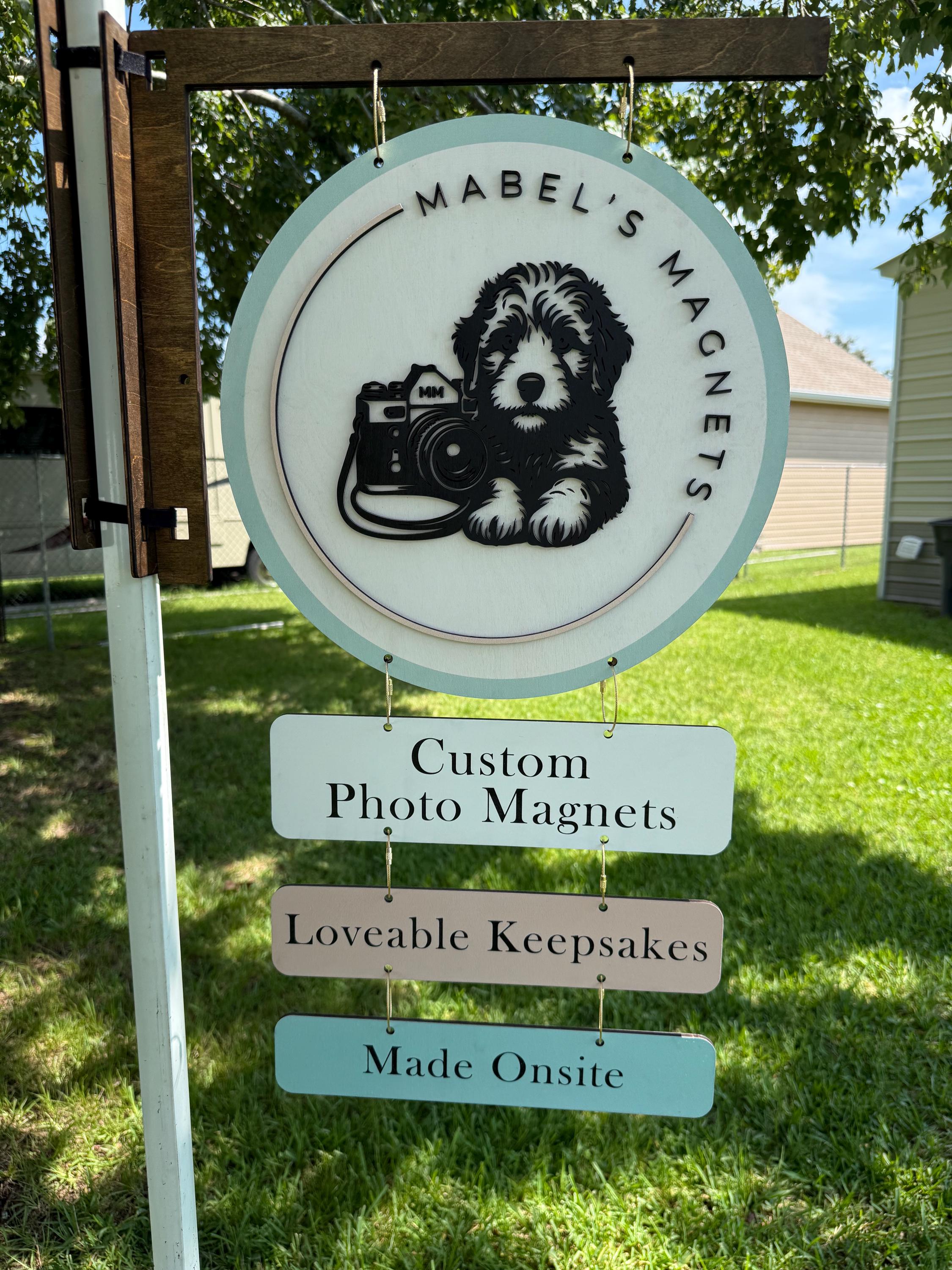 Custom Market Wood Sign | Business Logo QR Code Display - Etsy