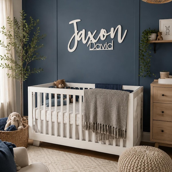 Wooden Name Sign: Nursery Decor, Baby Name Cutout