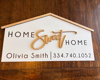 Real estate house closing sign, home sweet home real estate sign, real estate agent closing sign, fun closing sign, realty sign