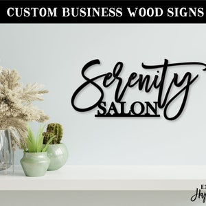 Custom wooden business logo sign, salon sign, custom salon sign, custom business sign, wood sign, pretty wood sign