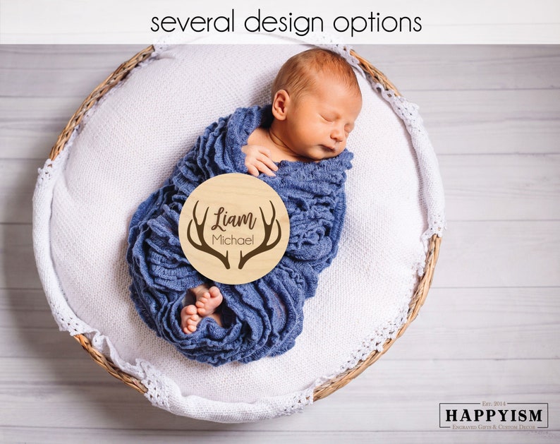 Engraved wood name sign newborn sign name sign newborn photography prop Engraved newborn name sign engraved name sign