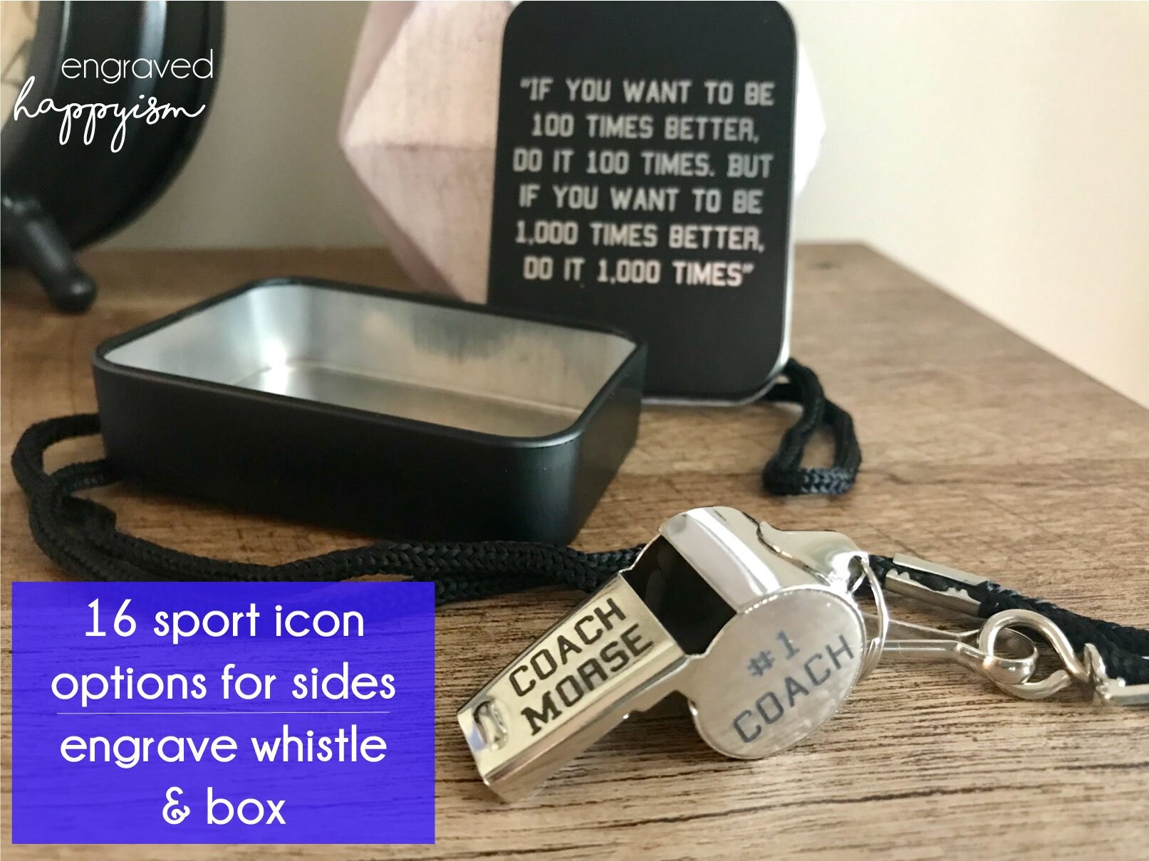 Engraved Whistle Coach Gift Engraved Coach Whistle Name Etsy