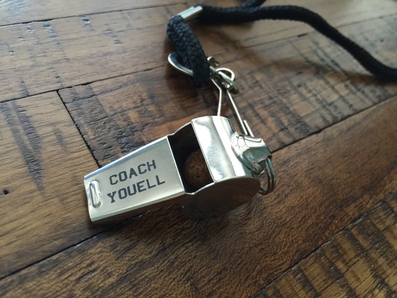 SALE Engraved Whistle Coach Gift Engraved Coach Whistle Etsy