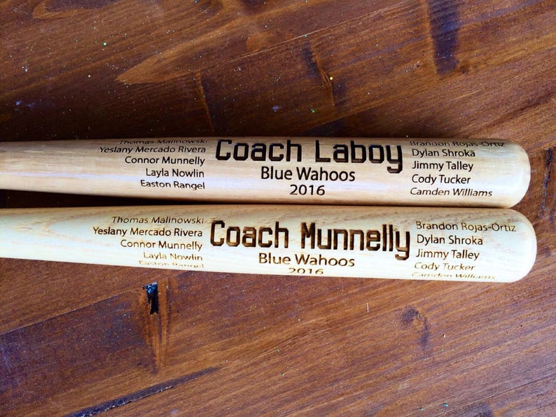 Engraved Miniature Coach Baseball Bat, Coach's Baseball Bats, Custom Baseball Bat, Baseball Coach Gift, Softball Coach Gift , 17 bat image 6