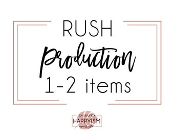 RUSH 1-2 Item Purchase. Ships in 1-3 Business Days.