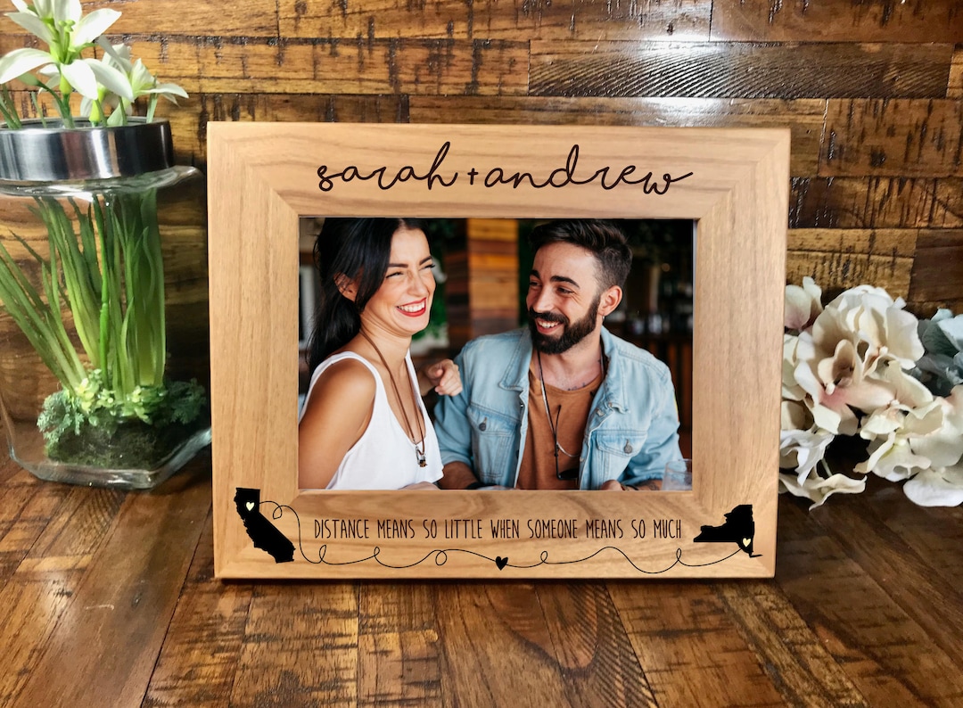Personalized Long Distance Relationship Picture Frame, Long Distance Love, Long Distance