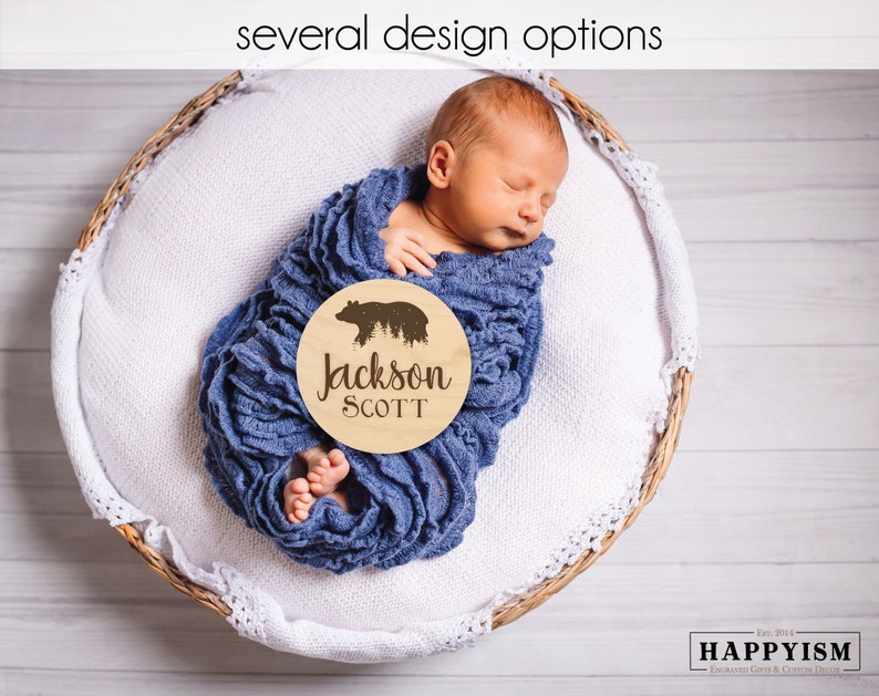 Engraved wood name sign newborn sign name sign newborn photography prop Engraved newborn name sign engraved name sign