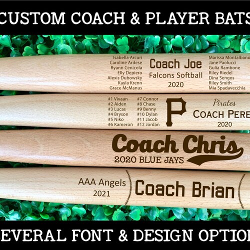Engraved Miniature Coach Baseball Bat Coach's Baseball Etsy