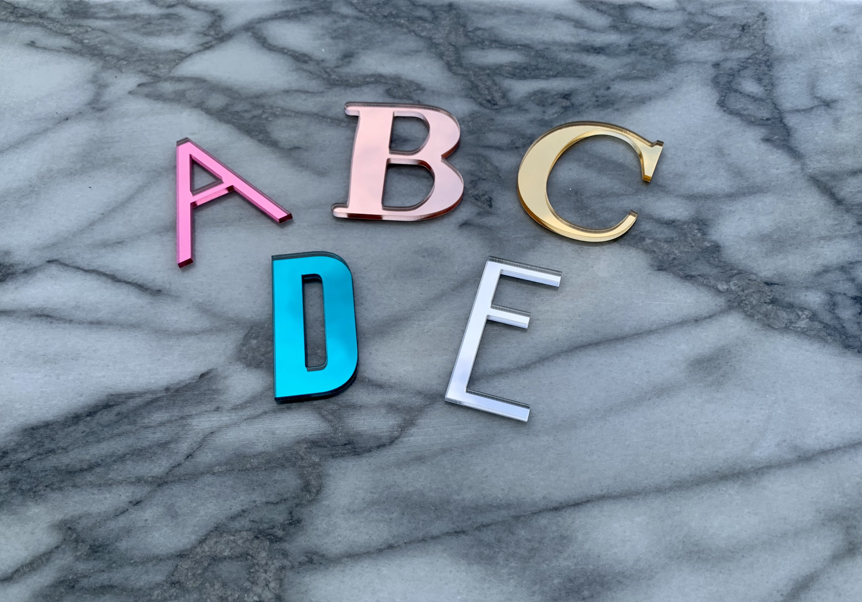 Mirrored Acrylic Letter Mirrored Letters Business Sign Etsy