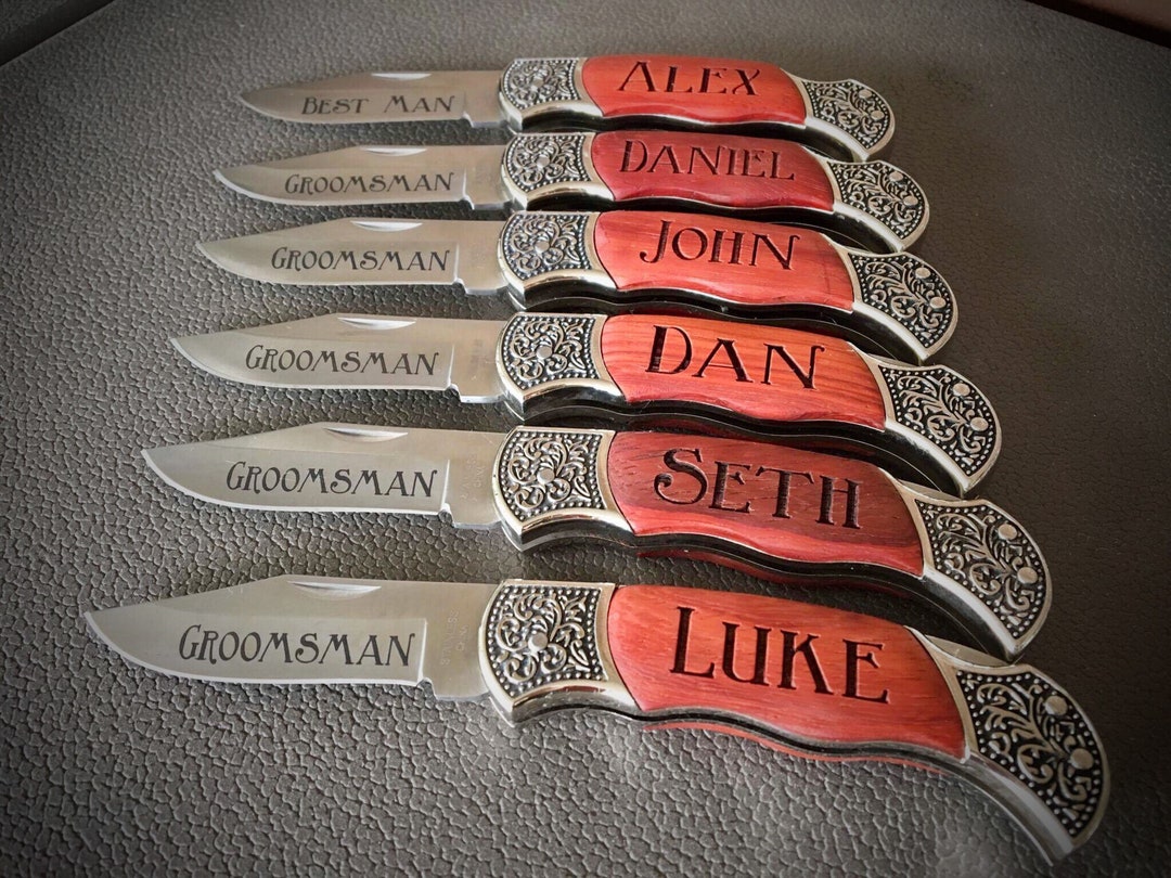 SALE Engraved Hunting Knife, Engraved Knife, Engraved Pocket Knife