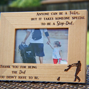 Stepdad Picture Frame, Stepfather Gift, Stepdad Gift, Stepfather of the Bride Gift, Best Stepdad Gift, Dad Gift, Engraved Frame, Custom