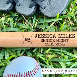 Engraved miniature bat, Senior softball night gift, senior bat, engraved senior bat, engraved softball player bat, softball gift