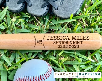 Engraved miniature bat, Senior softball night gift, senior bat, engraved senior bat, engraved softball player bat, softball gift