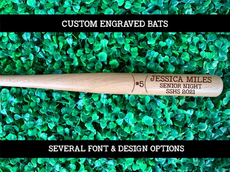 Engraved Bat Senior Softball Night Gift Senior Bat Engraved Etsy