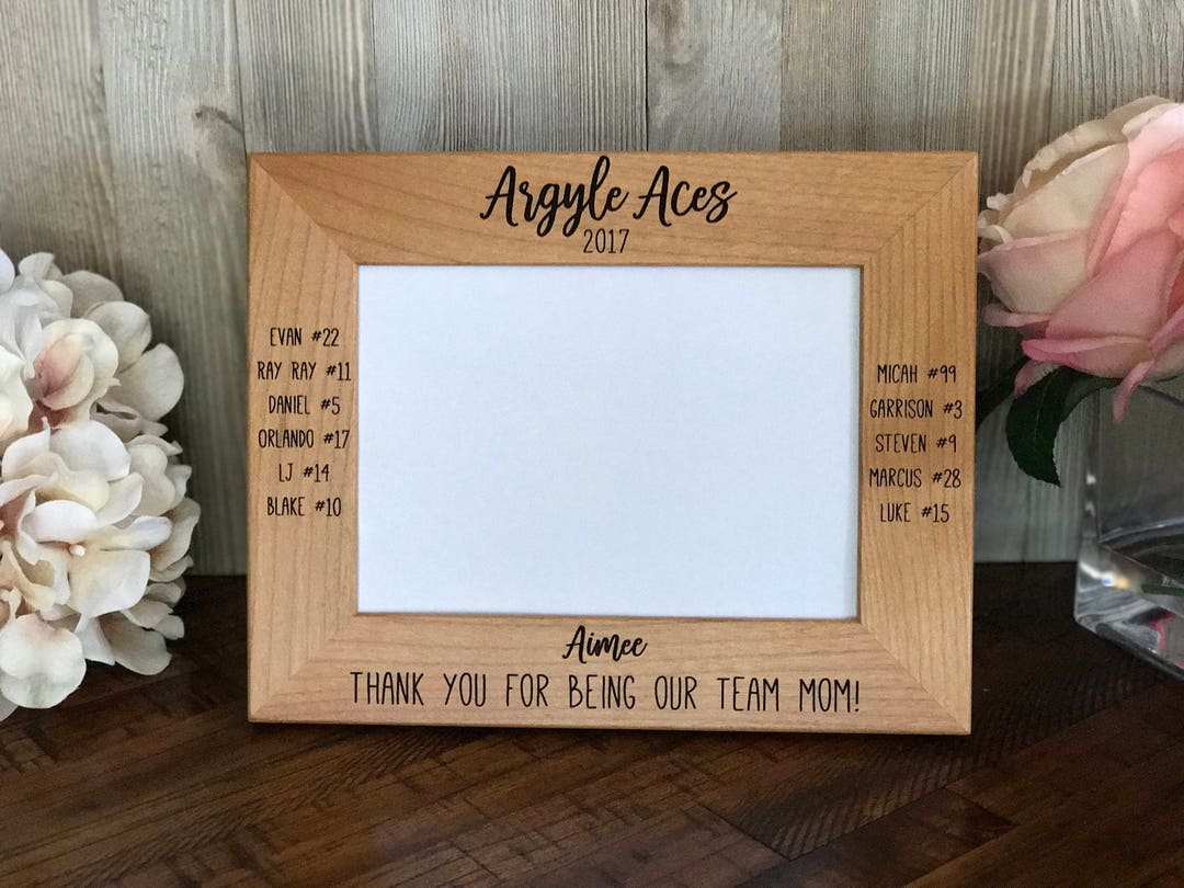 Team Mom Picture Frame, Team Mom Gift, Coach Gift, Team Mom Picture Frame, Team Gift, Sports