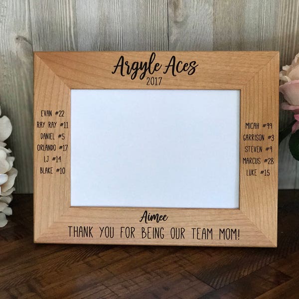 Team Mom Picture Frame, Team mom gift, Coach gift, Team Mom picture frame, Team gift, Sports Picture Frame, Sports Frame, Baseball Frame