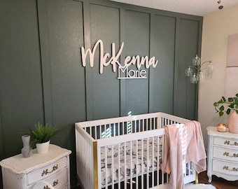 Wooden Name Sign: Nursery Decor, Baby Name Cutout