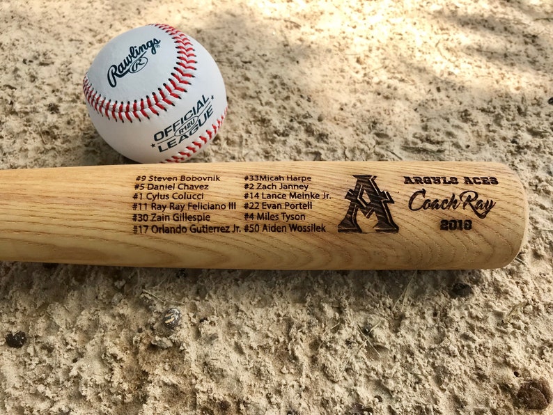 Coach Bat Full Sized Engraved Bat Engraved Coach Baseball Etsy