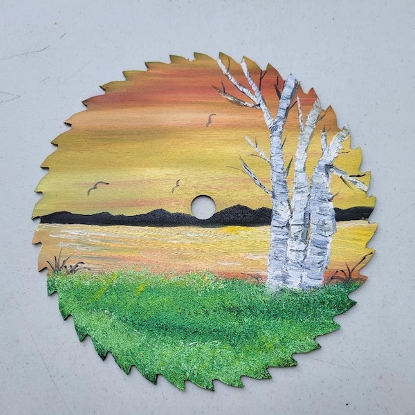 Saw Blade Painting Etsy