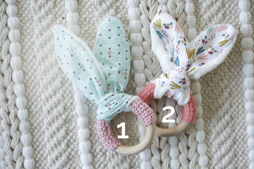 Baby Rattle (wood and Fabrics) - Etsy